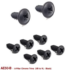 A PILLAR TRIM SCREWS for VB VC VH VK VL (BLACK)