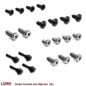 CENTRE CONSOLE, HIGH RISE and LID RUBBERS + SCREWS for VL