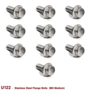 FLANGE BOLTS M6 MEDIUM  (STAINLESS STEEL)