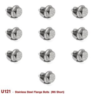 FLANGE BOLTS M6 SHORT  (STAINLESS STEEL)