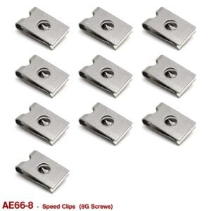 SCREW SPEED CLIPS - 8G  (STAINLESS STEEL)