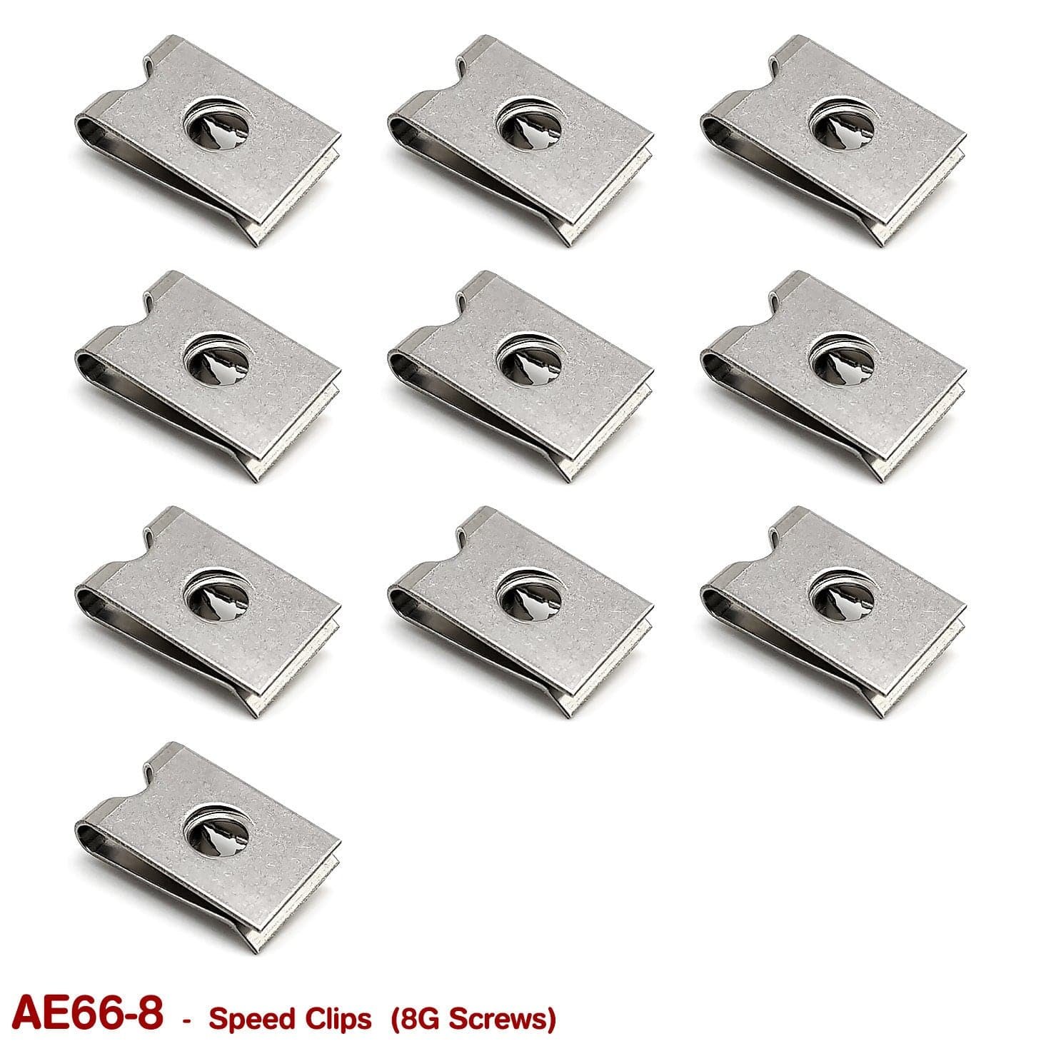 SCREW SPEED CLIPS - 8G (STAINLESS STEEL)