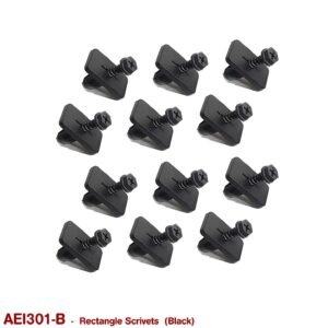 SCRIVET CLIPS RECTANGLE  (BLACK)