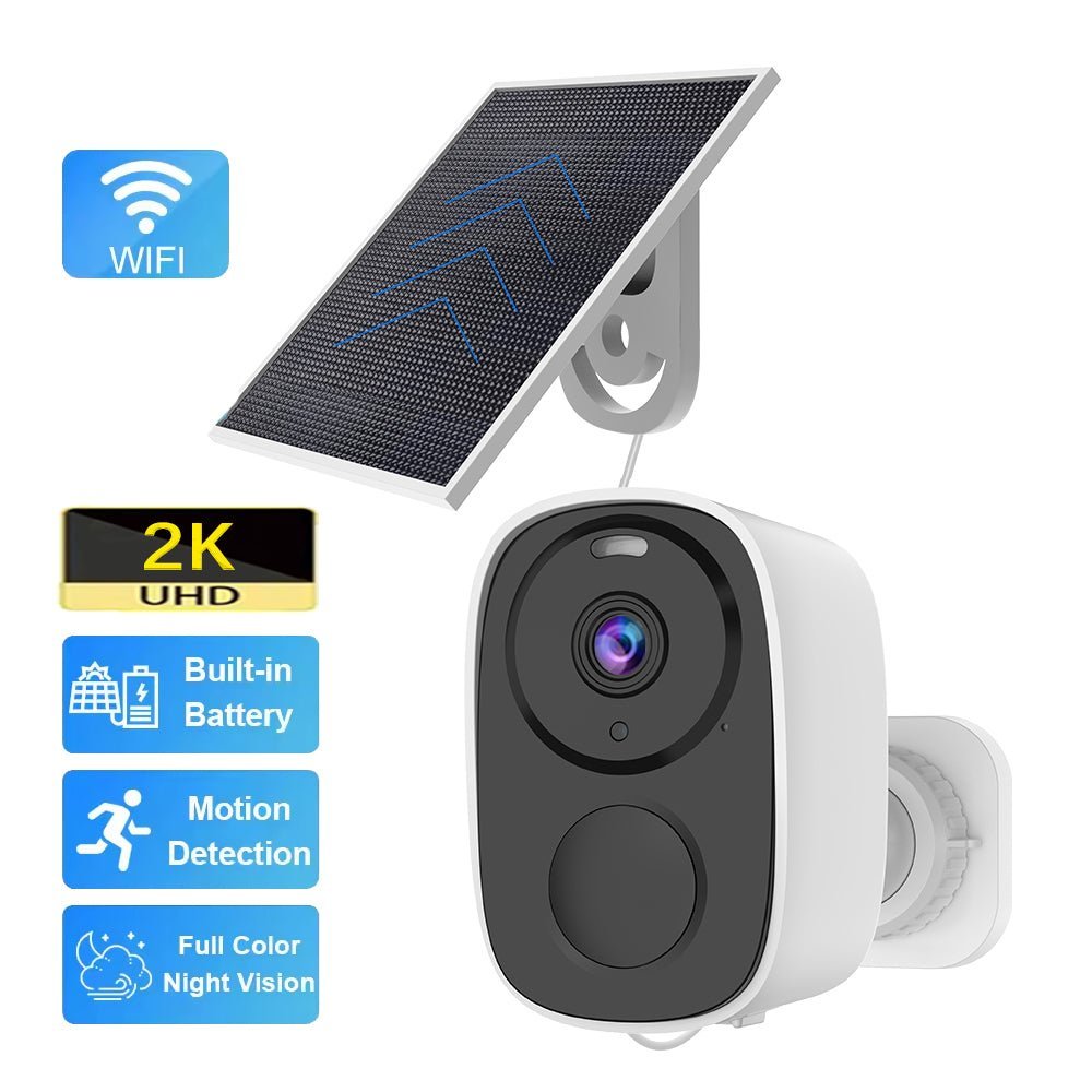WIRELESS 2K CCTV SECURITY CAMERA with SOLAR PANEL