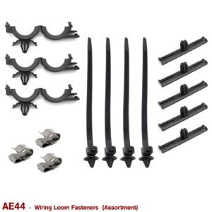 WIRING LOOM FASTENERS - ASSORTMENT  (TIES and CLIPS)